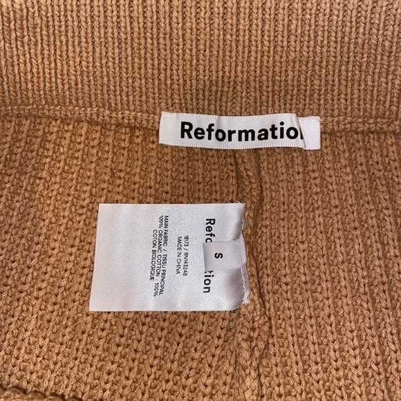 NWT REFORMATION Sanzo Tie Waist Knit Shorts In Buff - Picture 9 of 11